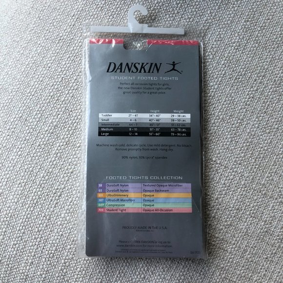 Danskin Black Tights -Student All-Occasion Girls Footed Tights (NEW) - Picture 2 of 7